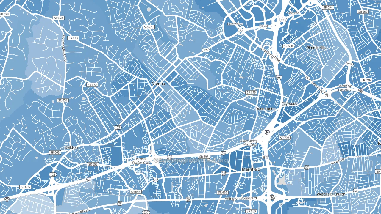 Vienna, VA block-group political-lean map