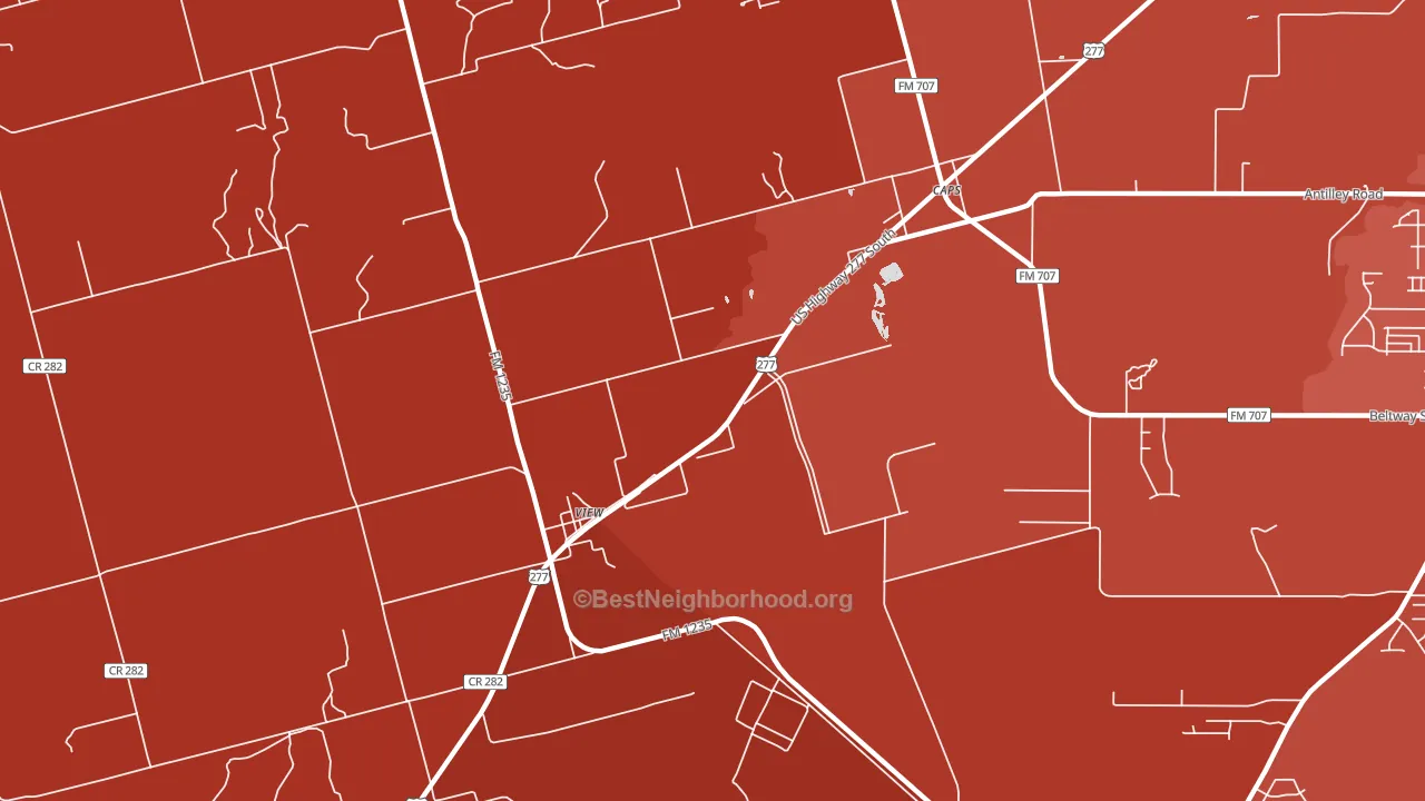 View, TX block-group political-lean map