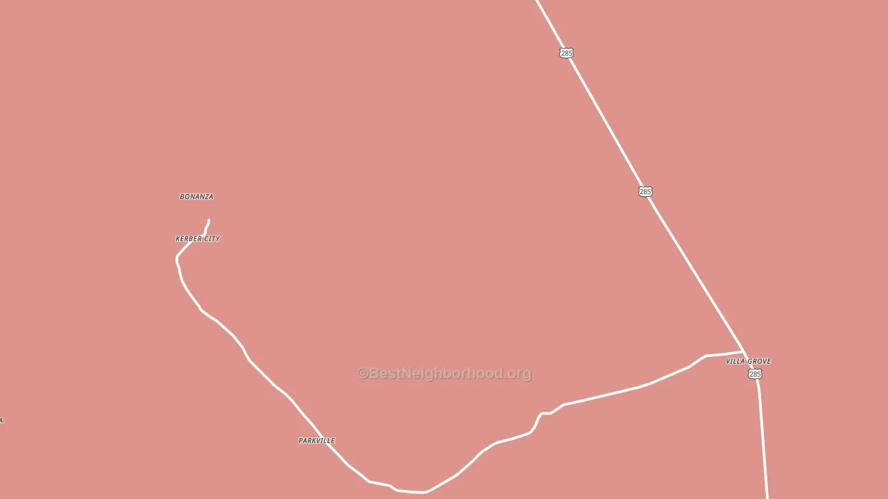 Villa Grove, CO block-group political-lean map