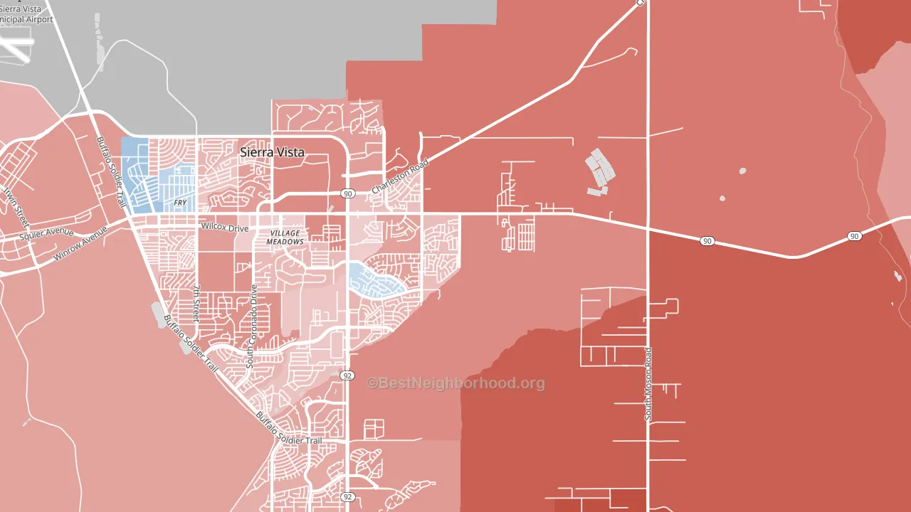 Village Meadows, AZ block-group political-lean map