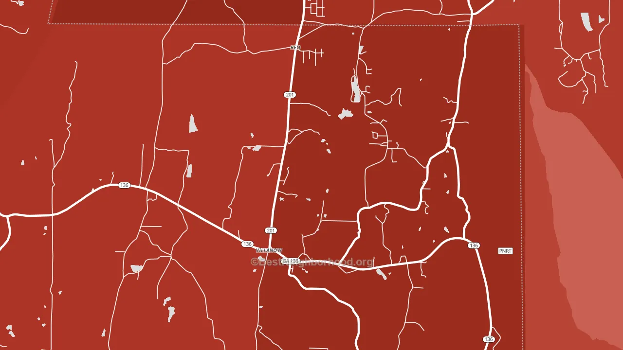 Villanow, GA block-group political-lean map