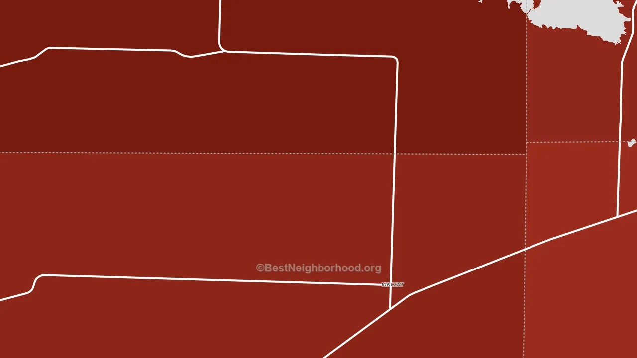Vincent, TX block-group political-lean map