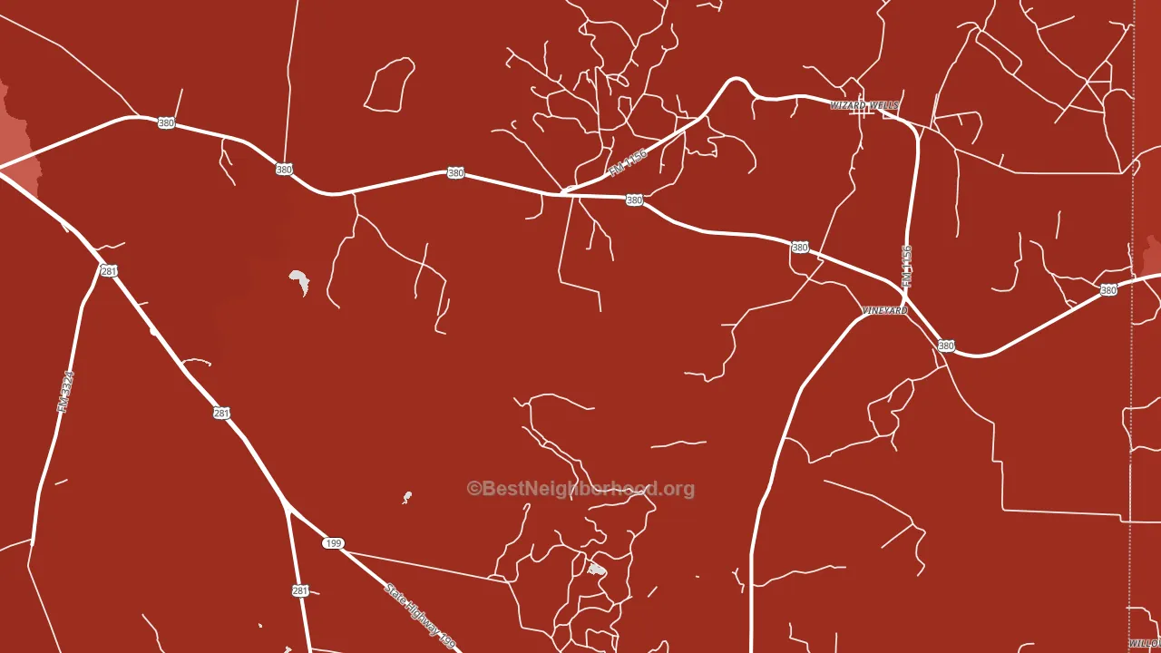 Vineyard, TX block-group political-lean map