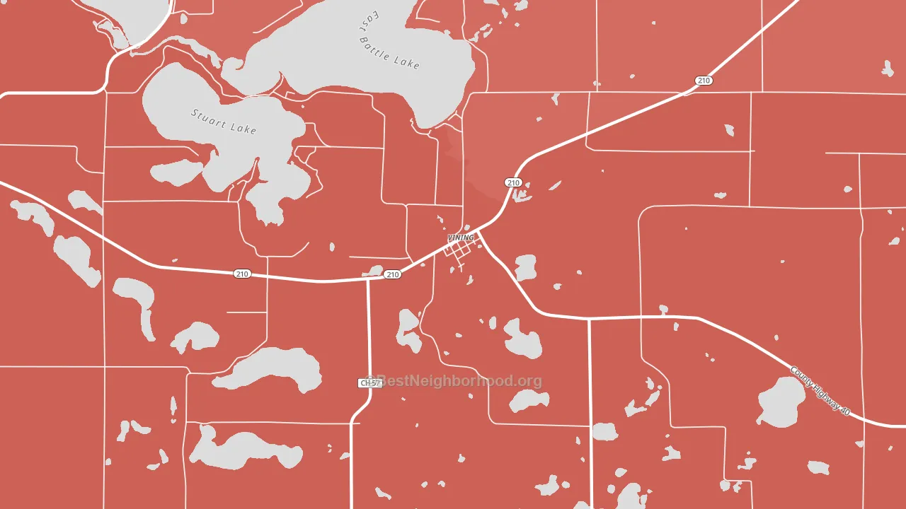 Vining, MN block-group political-lean map