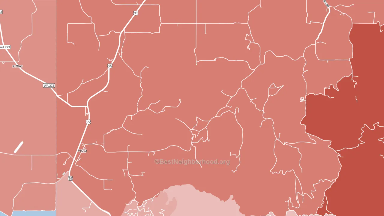 Viola, ID block-group political-lean map