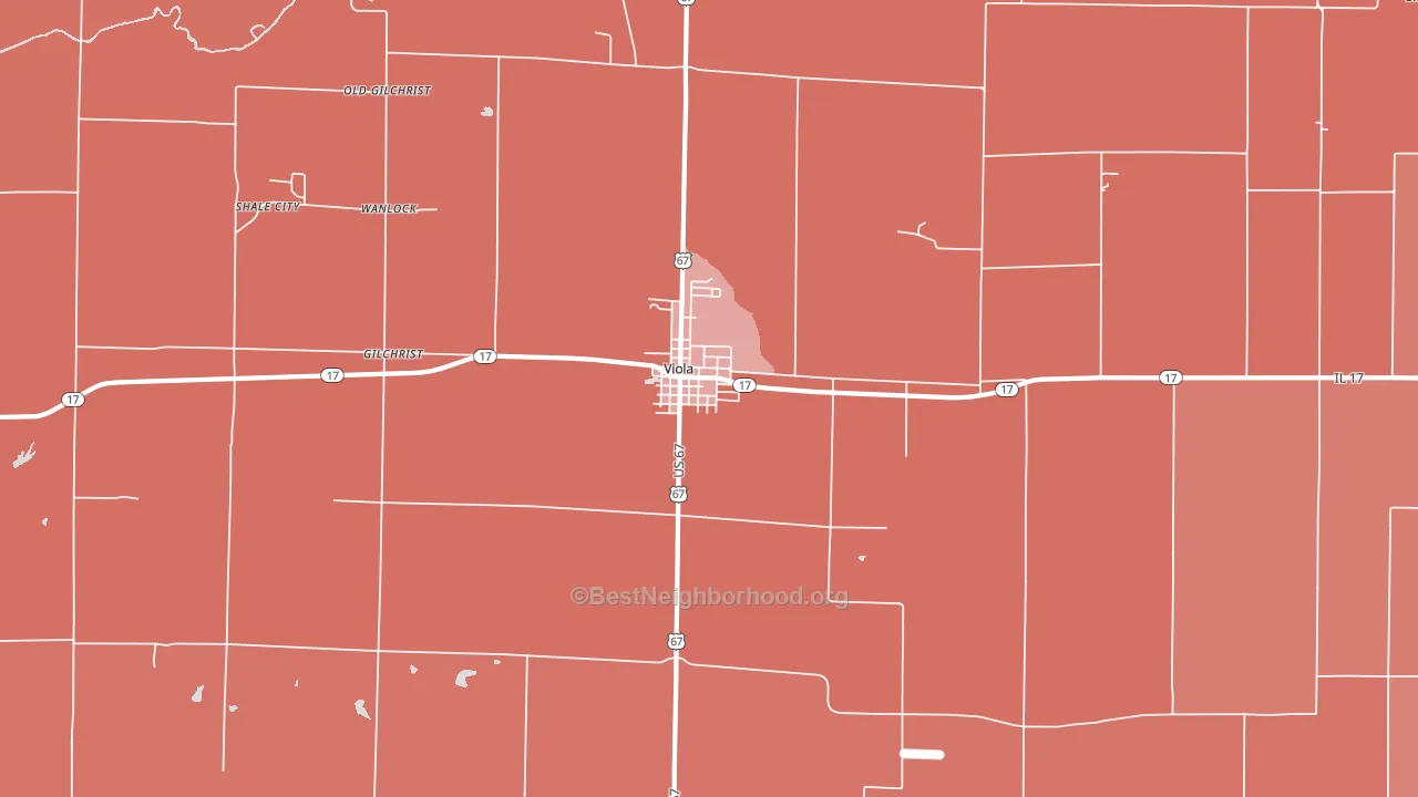 Viola, IL block-group political-lean map