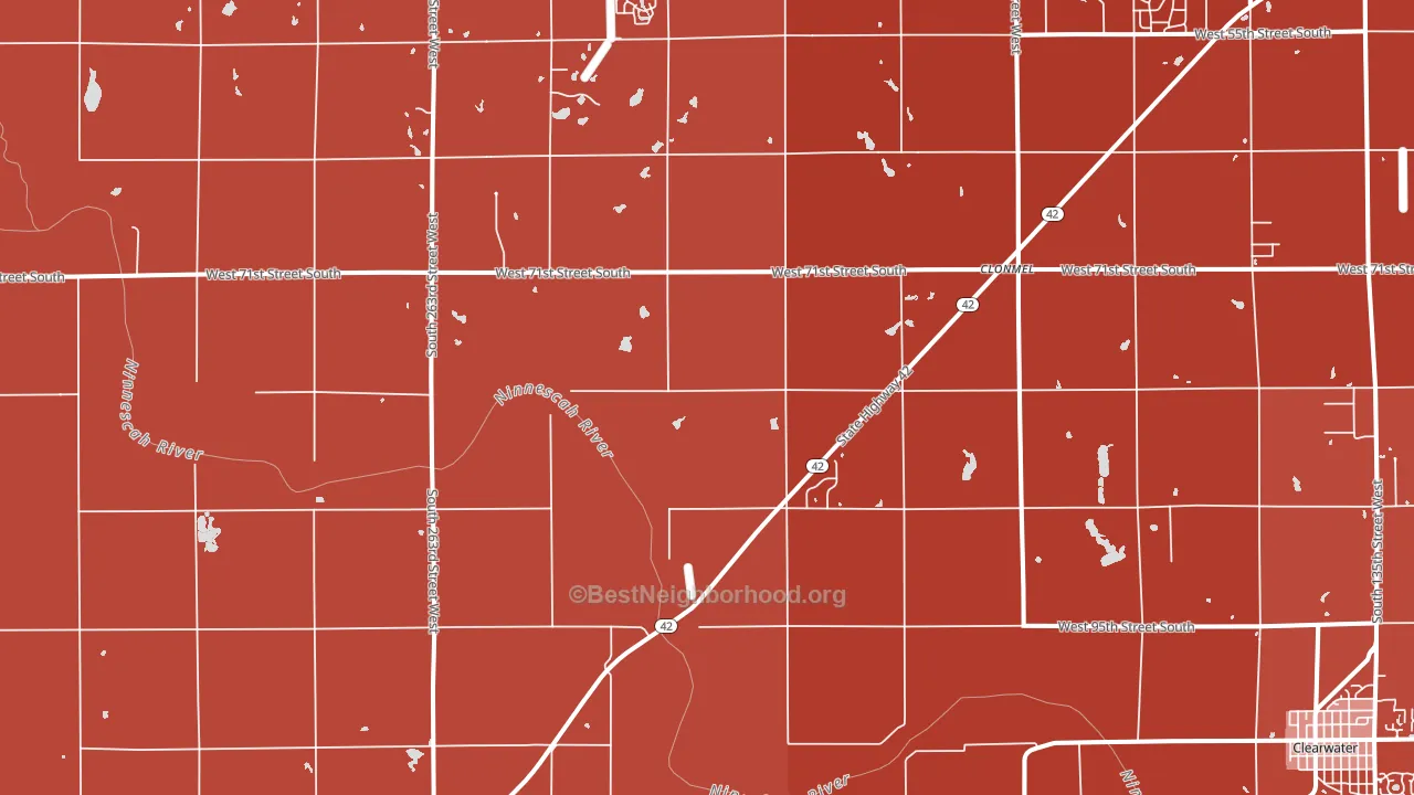 Viola, KS block-group political-lean map