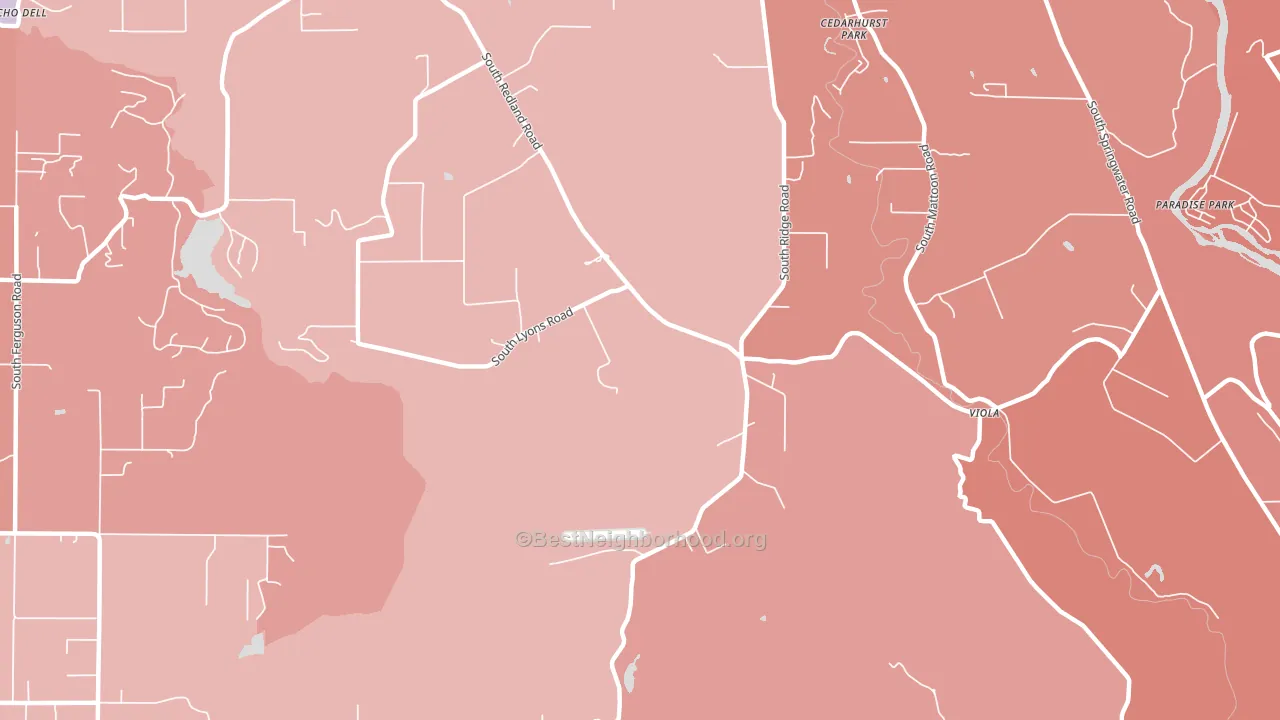 Viola, OR block-group political-lean map