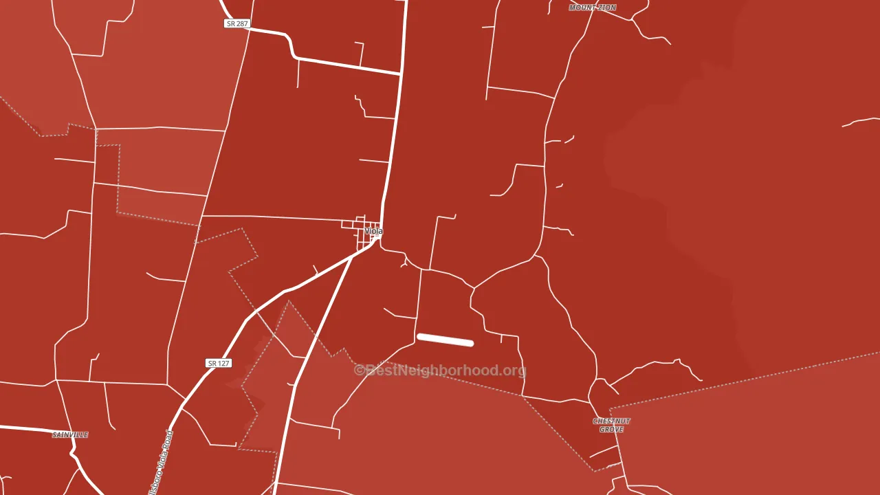Viola, TN block-group political-lean map