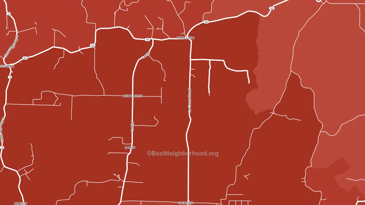 Violet Hill, AR block-group political-lean map