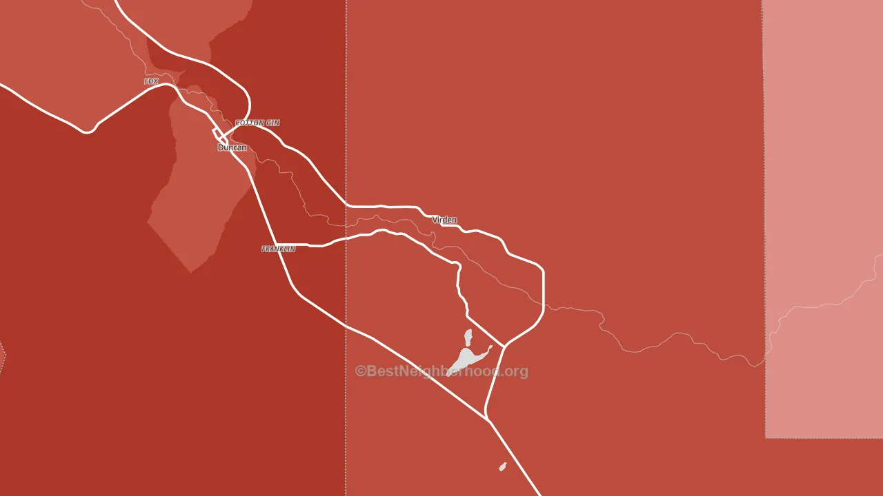 Virden, NM block-group political-lean map