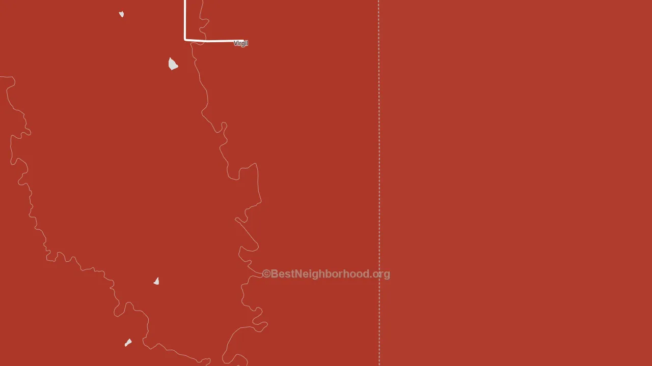 Virgil, KS block-group political-lean map