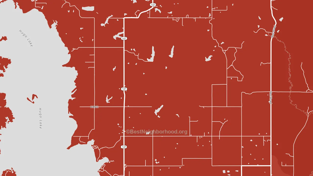Virgil, OK block-group political-lean map