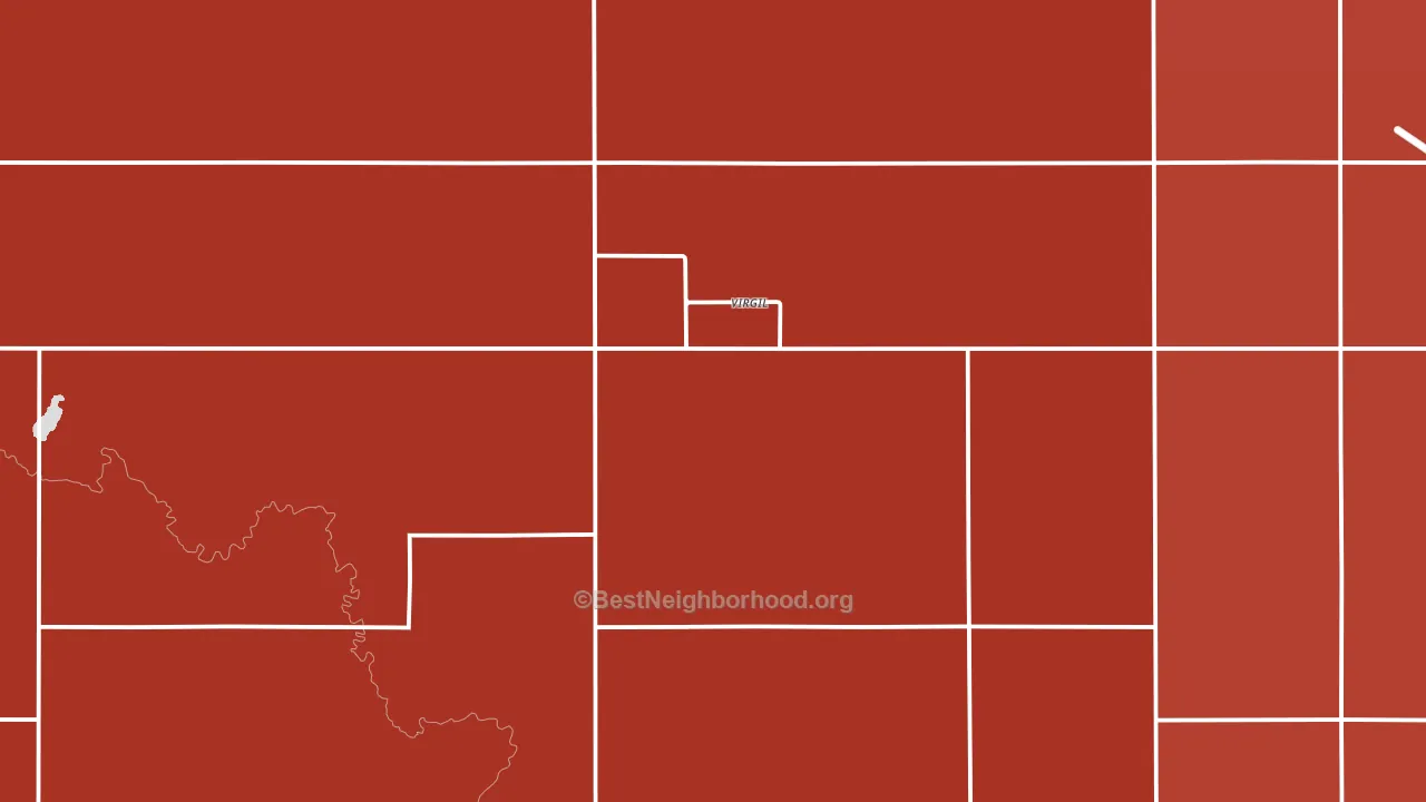 Virgil, SD block-group political-lean map