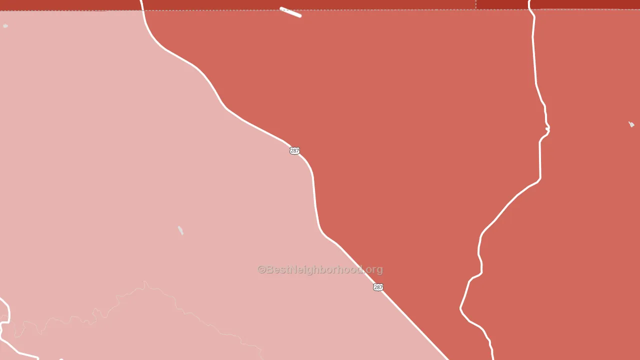 Virginia Dale, CO block-group political-lean map