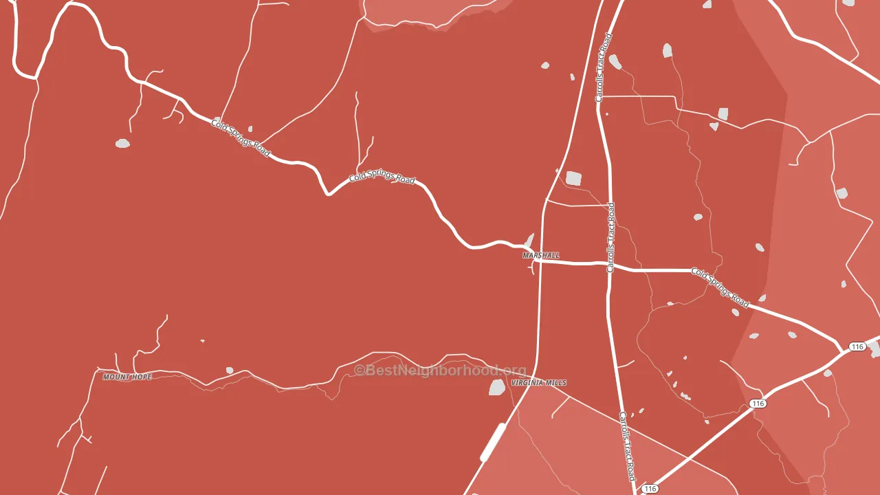 Virginia Mills, PA block-group political-lean map