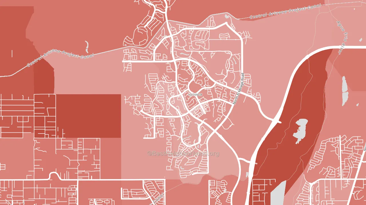 Vistancia, Peoria, AZ block-group political-lean map