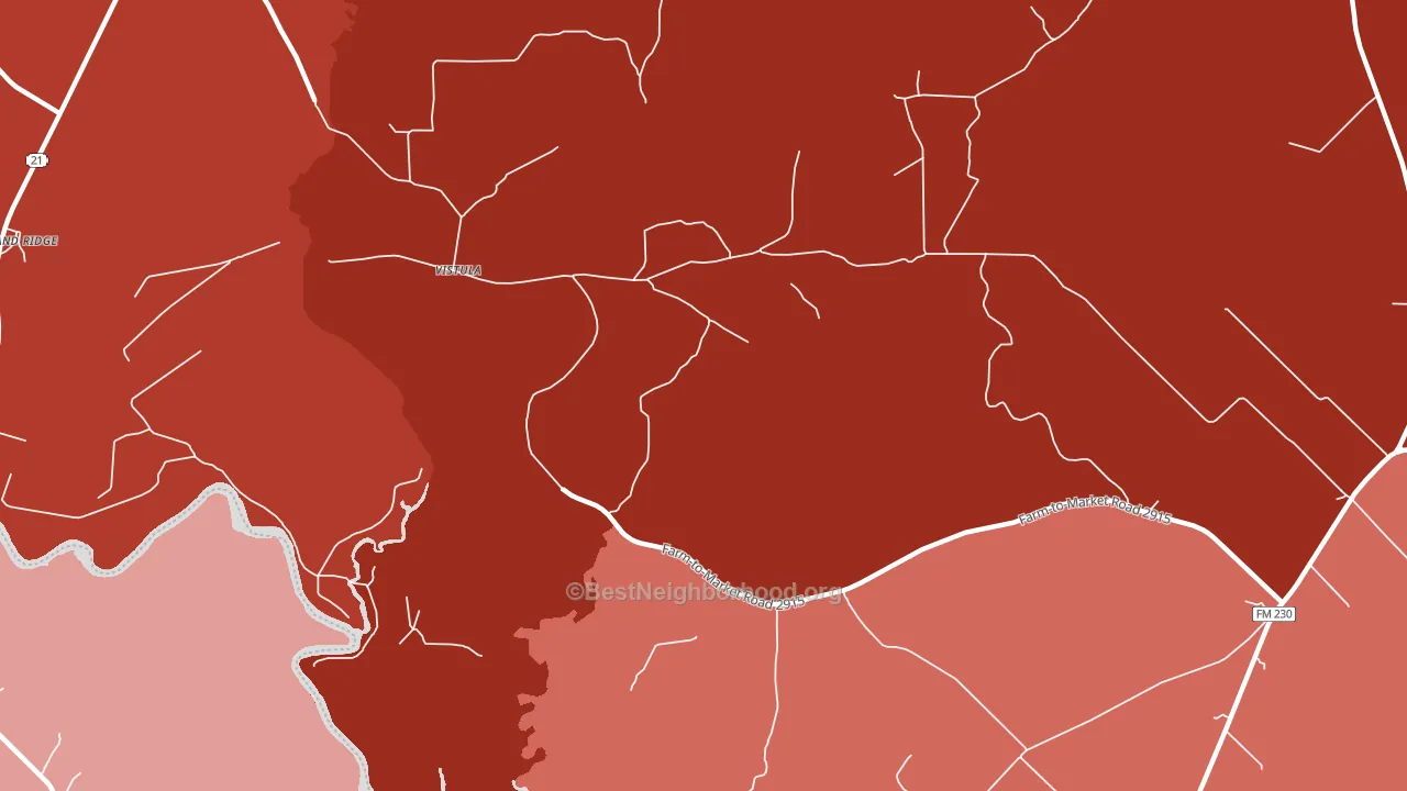 Vistula, TX block-group political-lean map