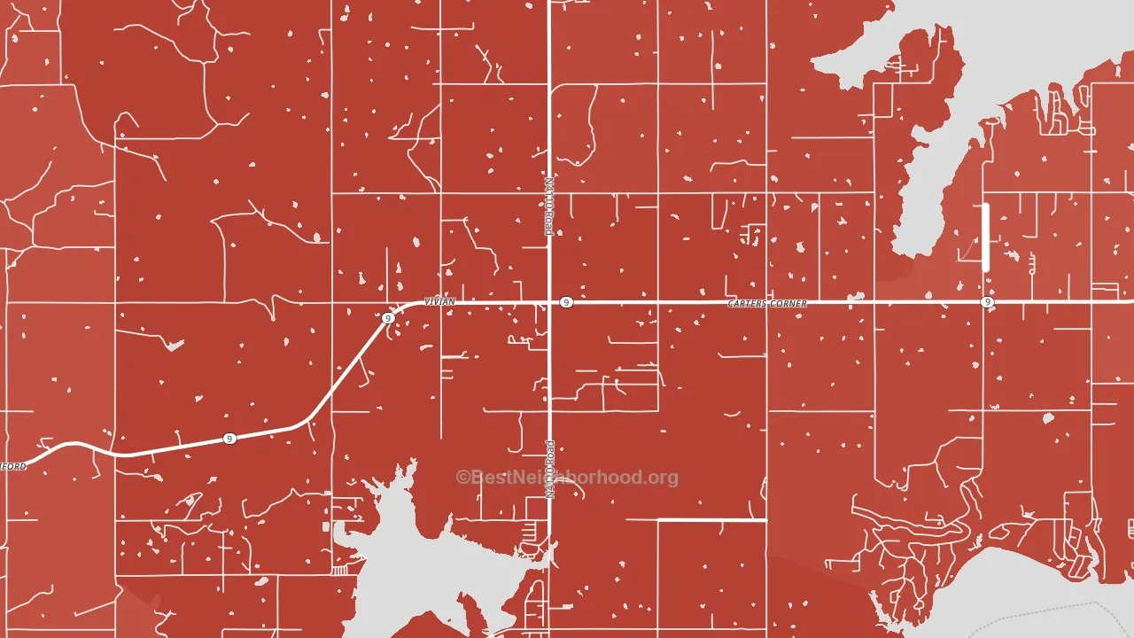Vivian, OK block-group political-lean map