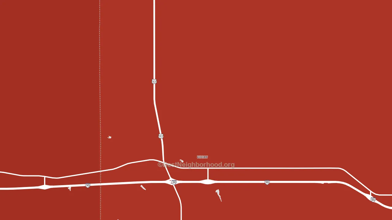 Vivian, SD block-group political-lean map