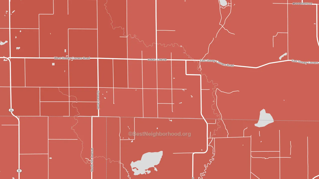Vogel Center, MI block-group political-lean map