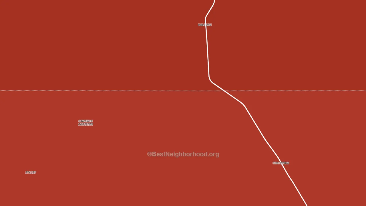 Volborg, MT block-group political-lean map