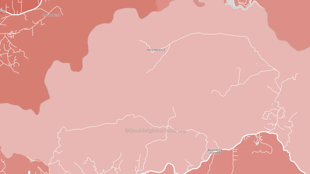 Volcanoville, CA block-group political-lean map
