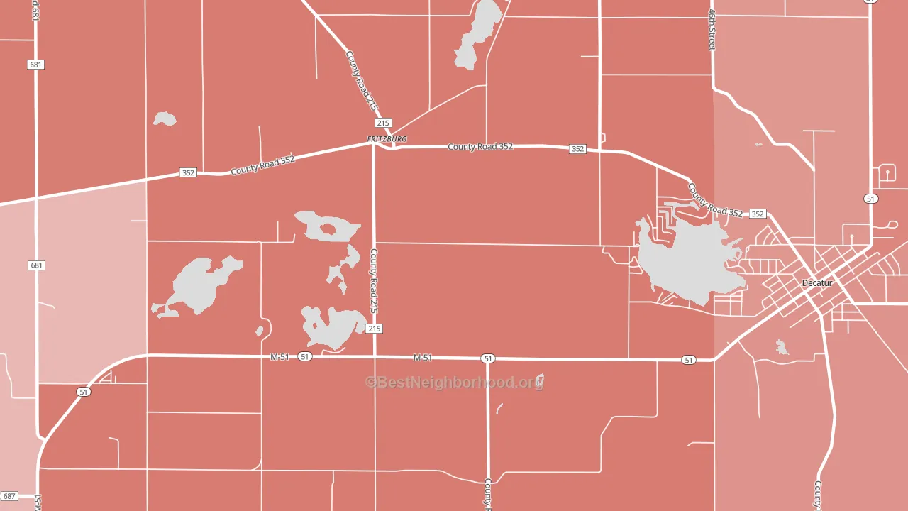 Volinia, MI block-group political-lean map