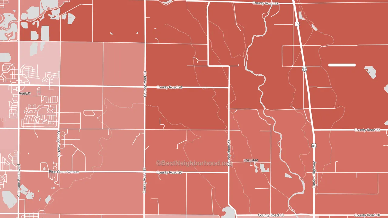 Vollmar, CO block-group political-lean map