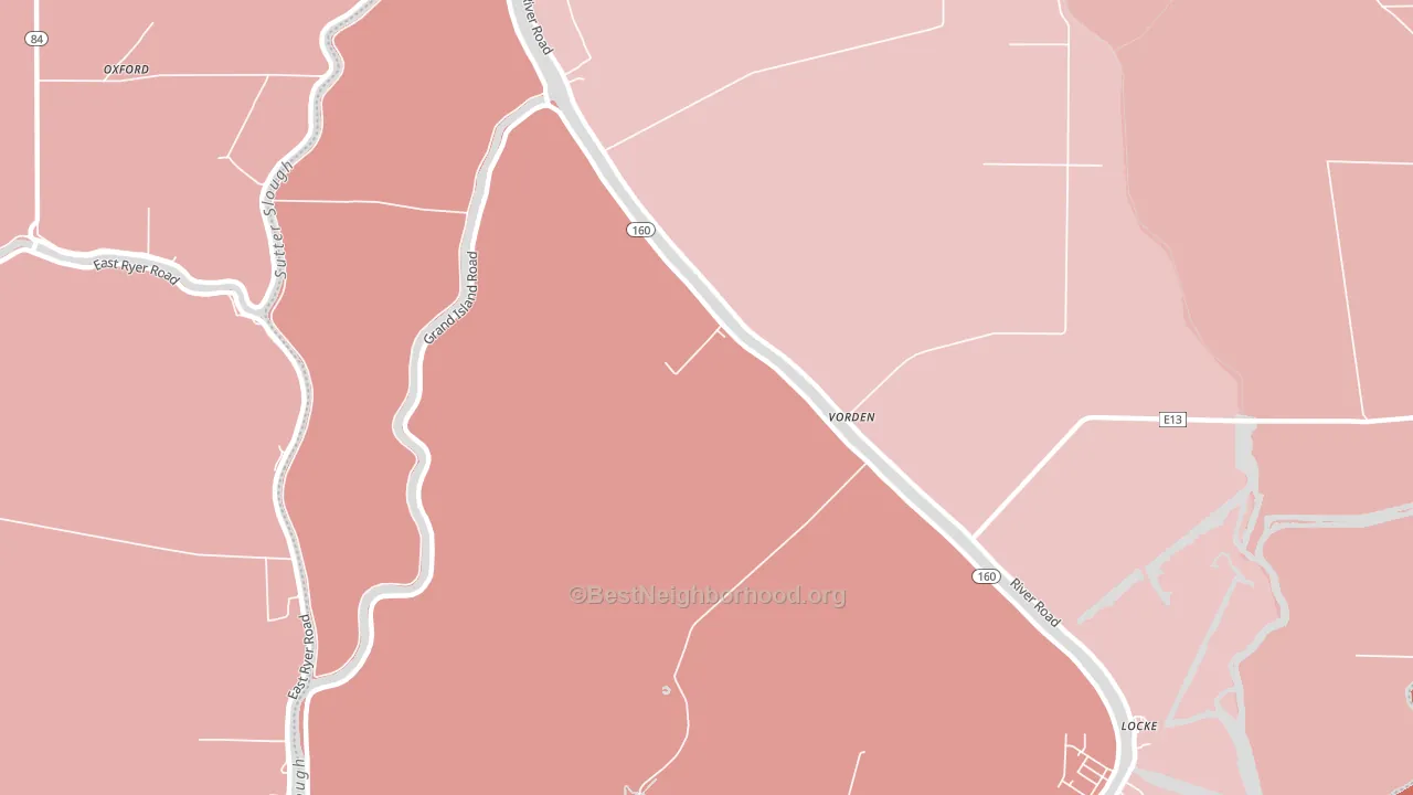 Vorden, CA block-group political-lean map