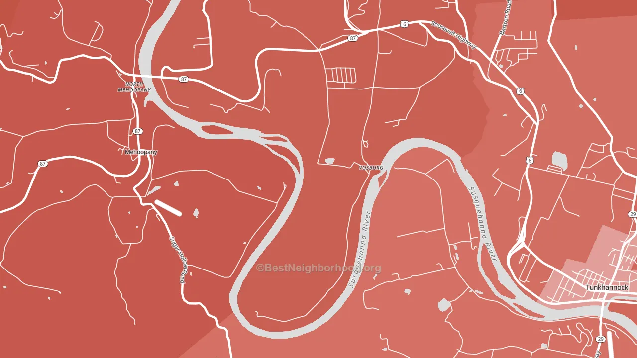 Vosburg, PA block-group political-lean map
