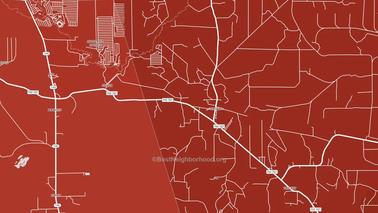 Votaw, TX block-group political-lean map