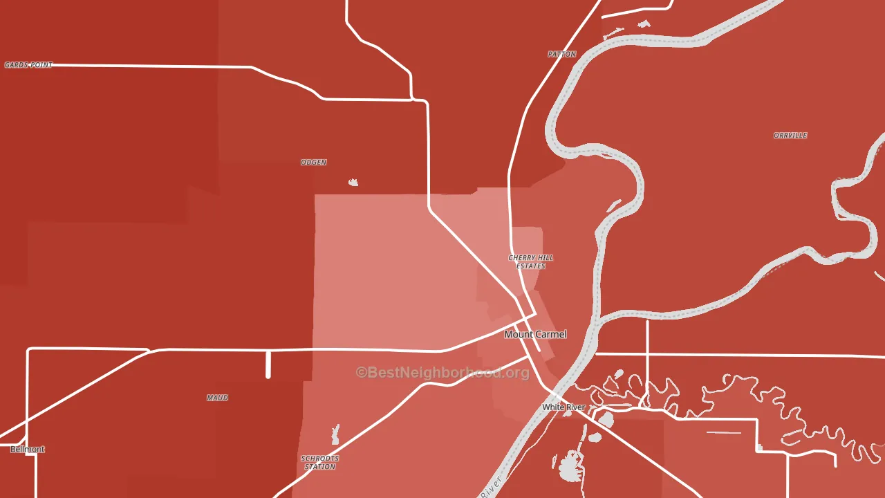 Wabash County, IL block-group political-lean map