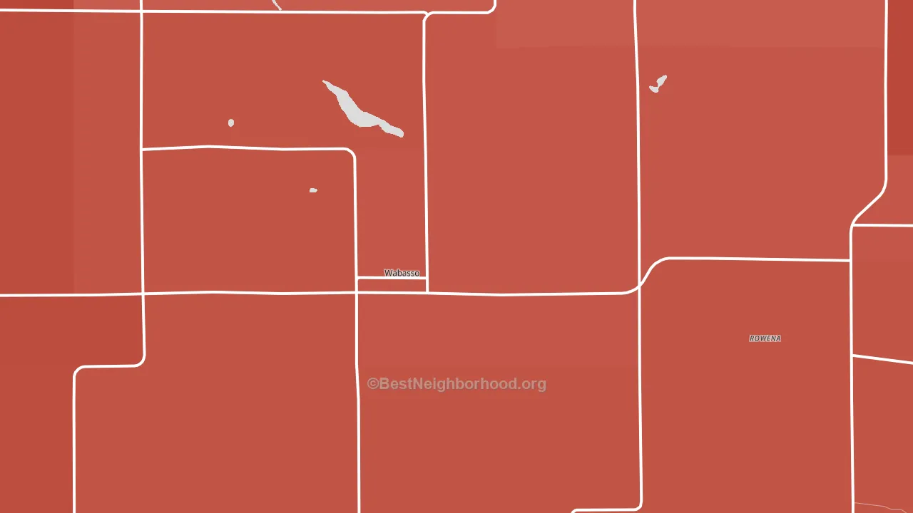 Wabasso, MN block-group political-lean map