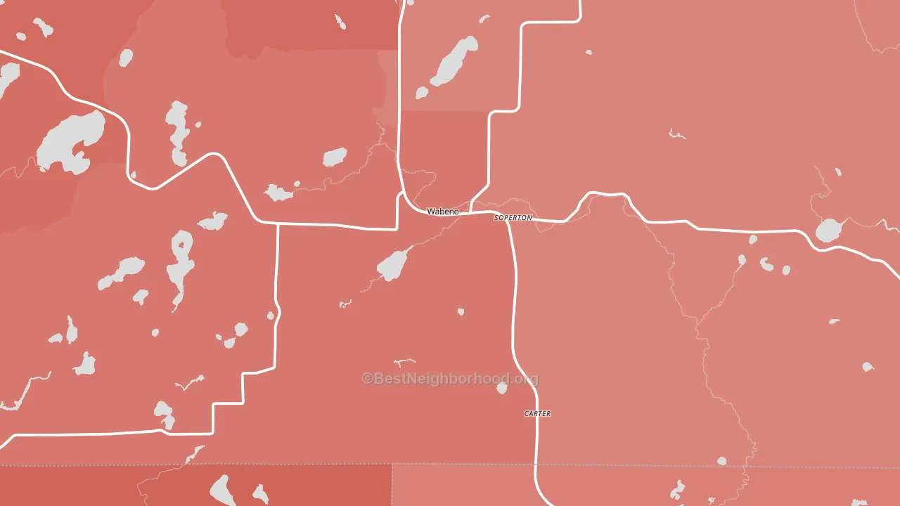 Wabeno, WI block-group political-lean map