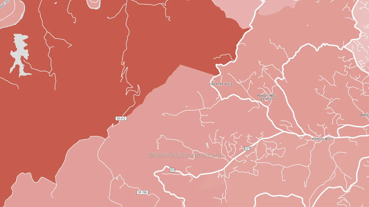 Wabun, VA block-group political-lean map