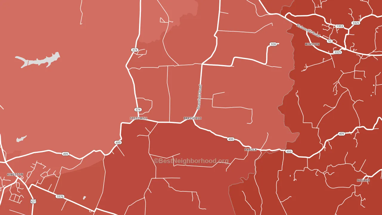 Waco, KY block-group political-lean map