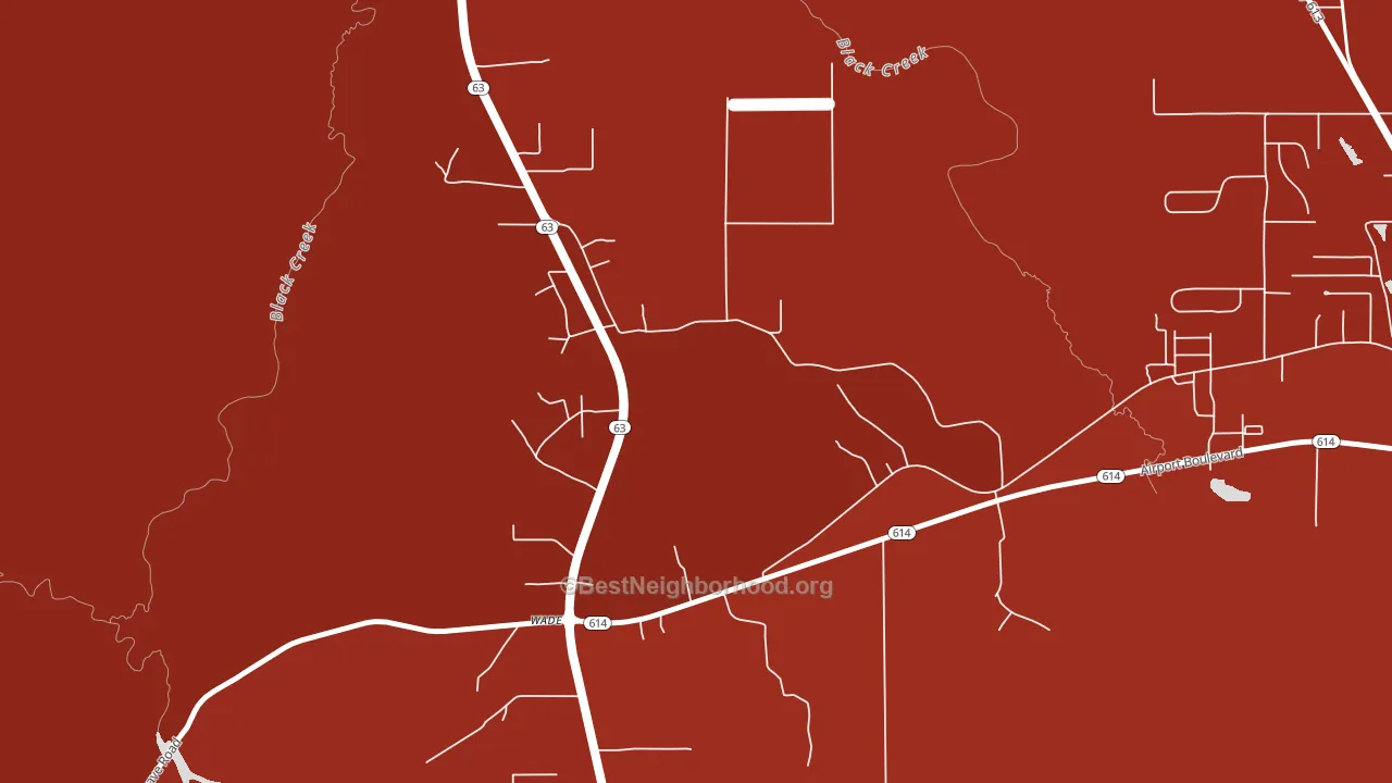 Wade, MS block-group political-lean map