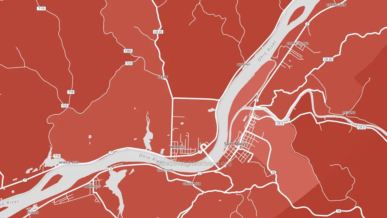 Wade, OH block-group political-lean map