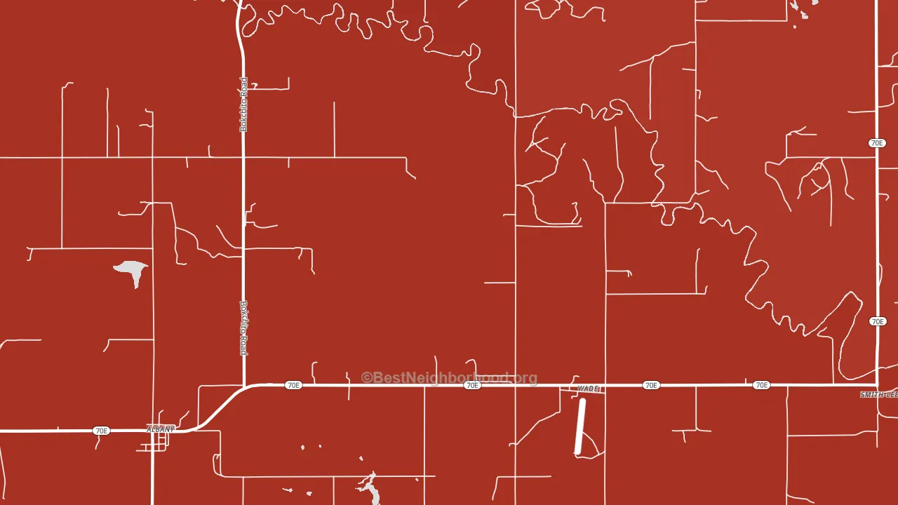 Wade, OK block-group political-lean map