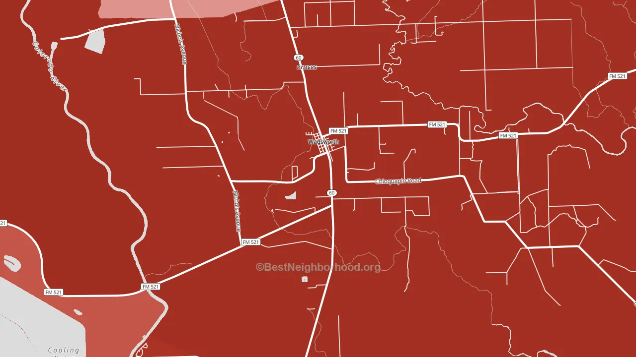 Wadsworth, TX block-group political-lean map