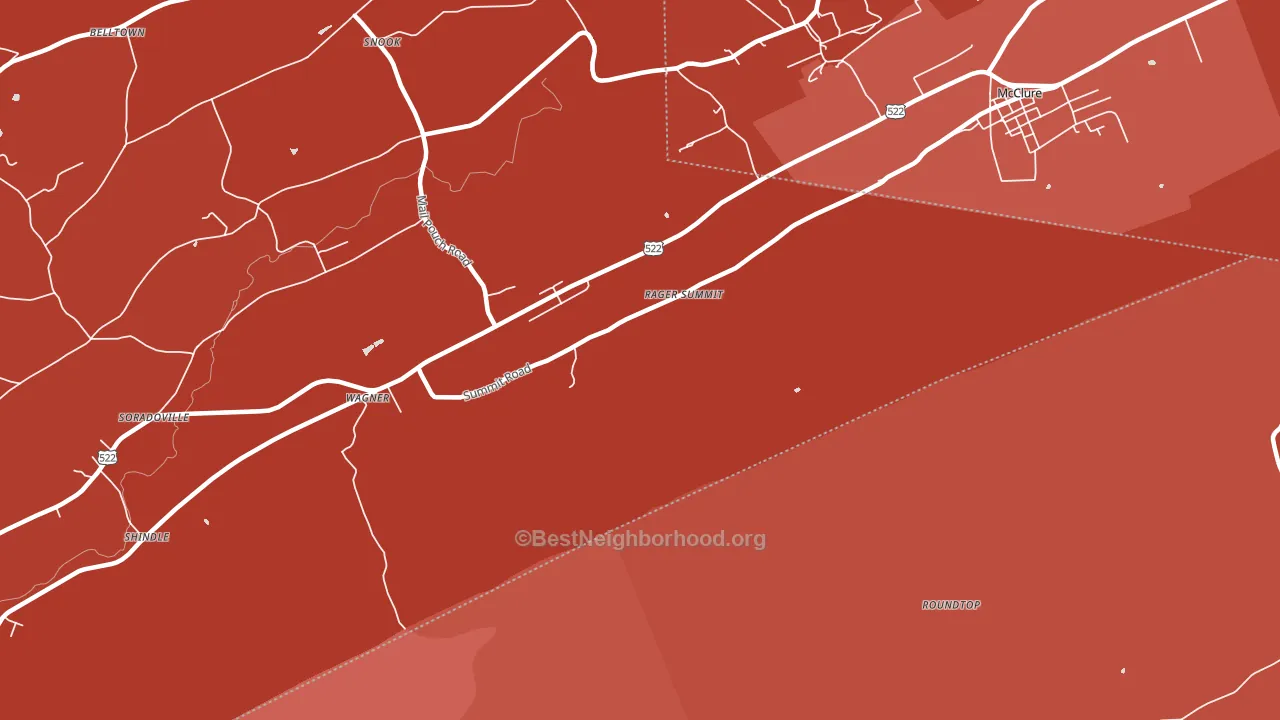 Wagner, PA block-group political-lean map