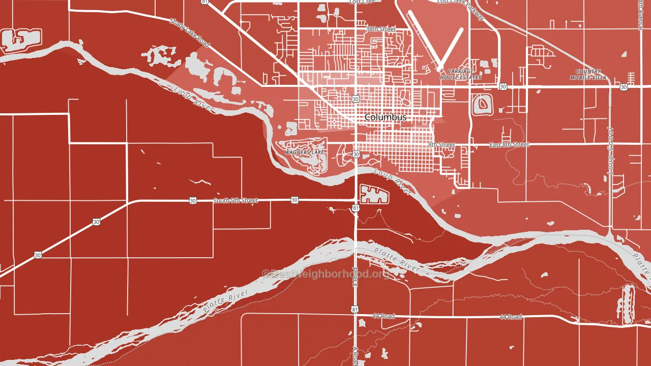 Wagners Lake, NE block-group political-lean map