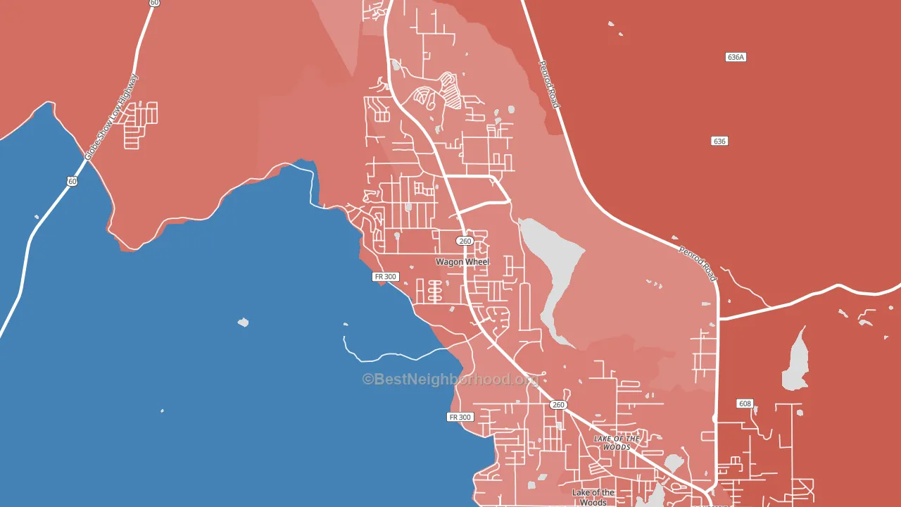 Wagon Wheel, AZ block-group political-lean map