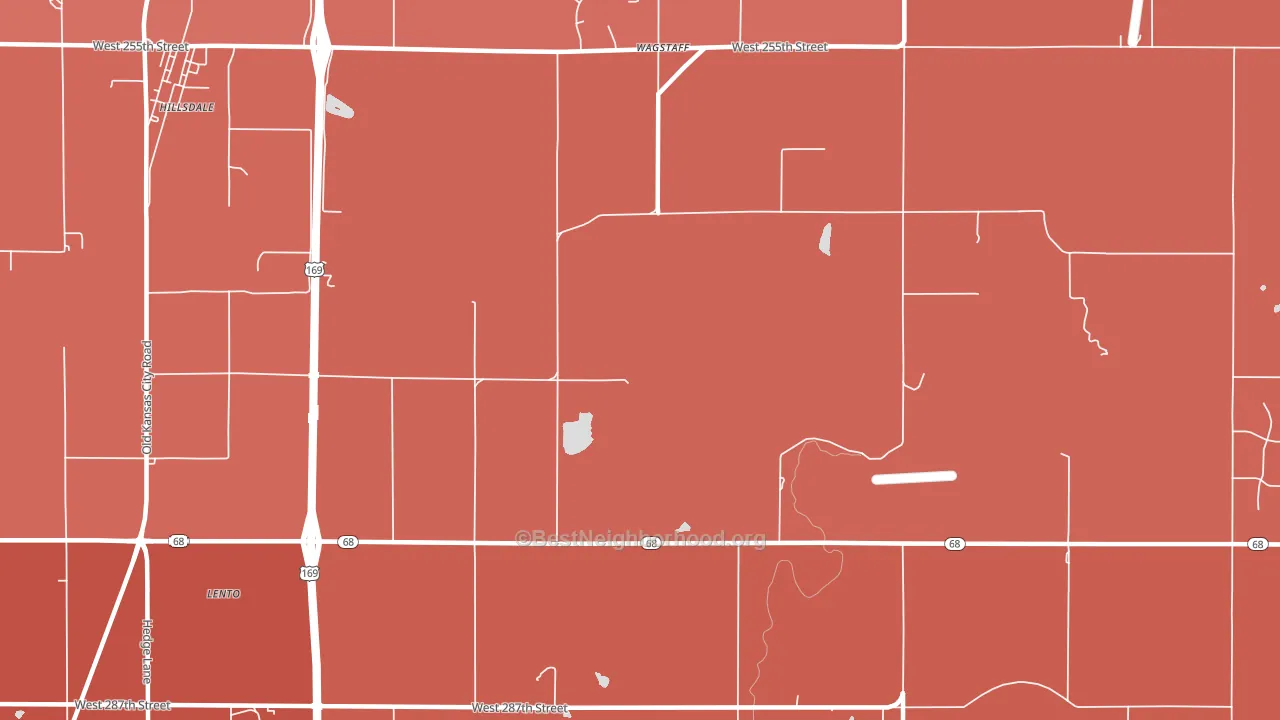 Wagstaff, KS block-group political-lean map