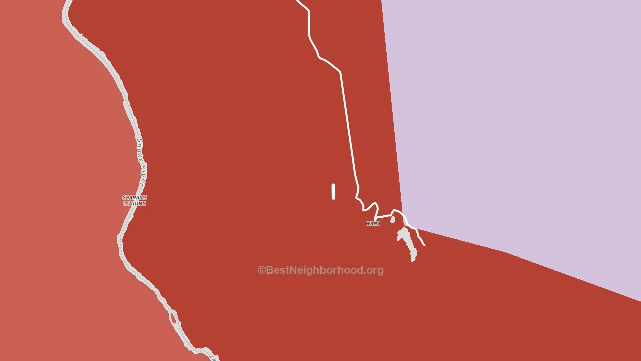 Waha, ID block-group political-lean map