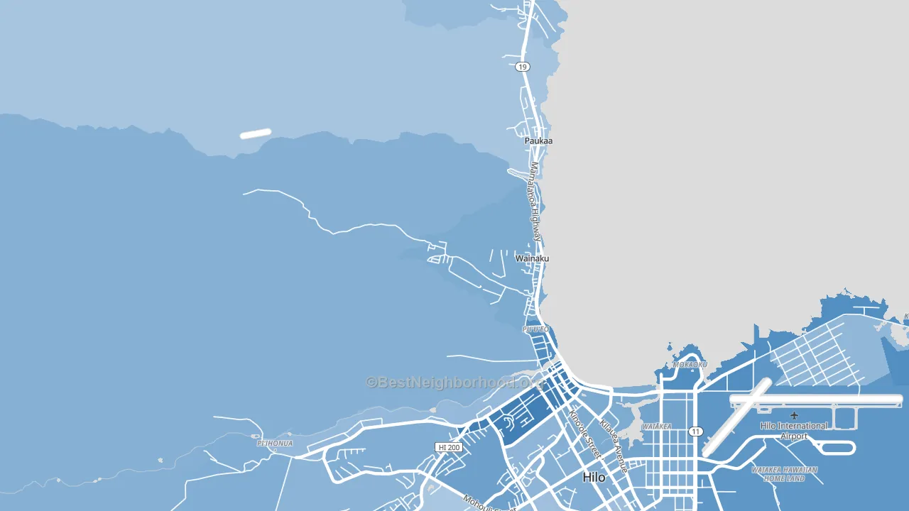 Wainaku, HI block-group political-lean map