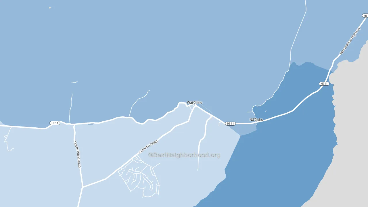 Waiohinu, HI block-group political-lean map