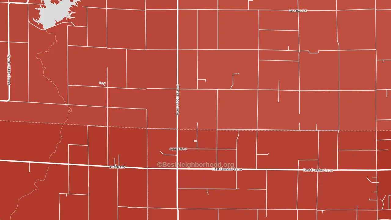Wakefield, IL block-group political-lean map