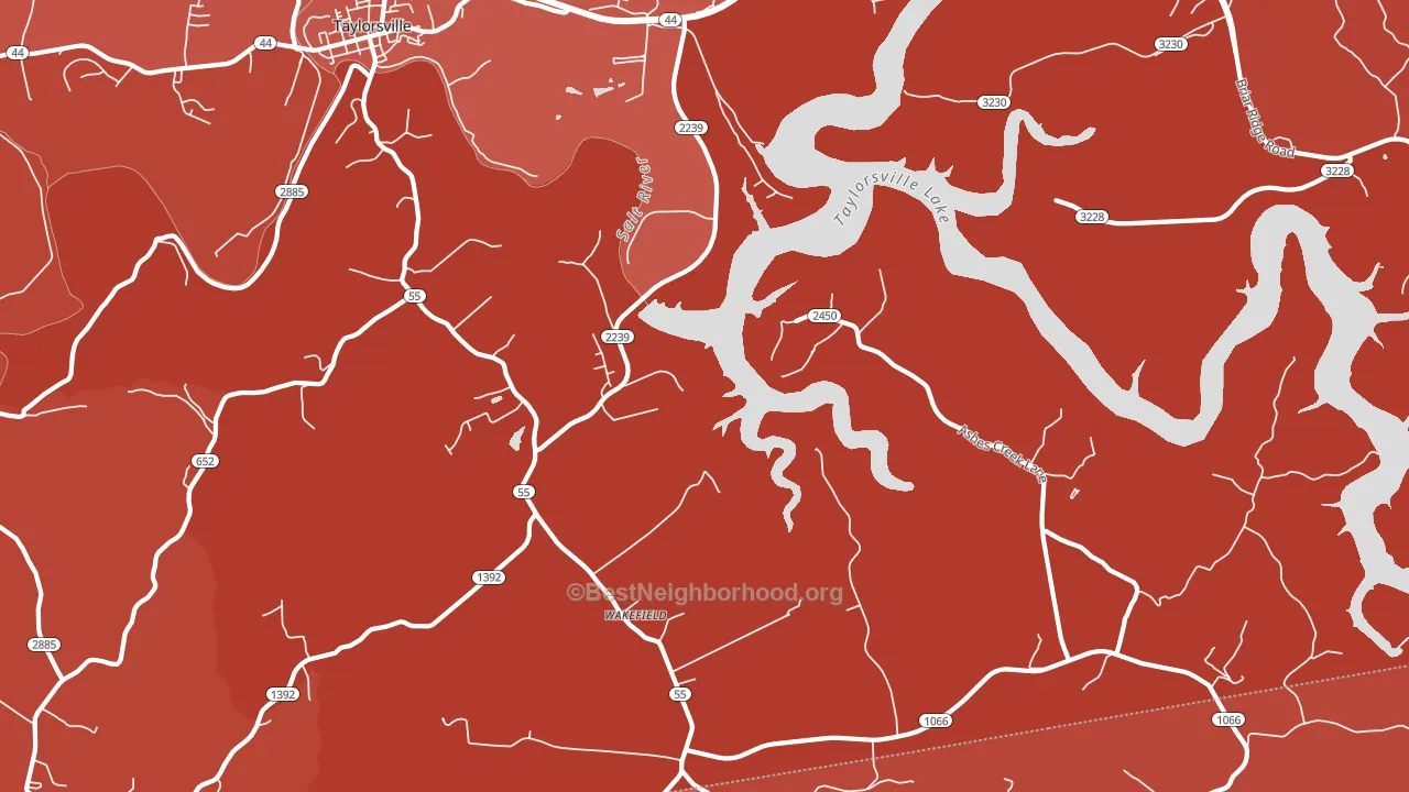 Wakefield, KY block-group political-lean map